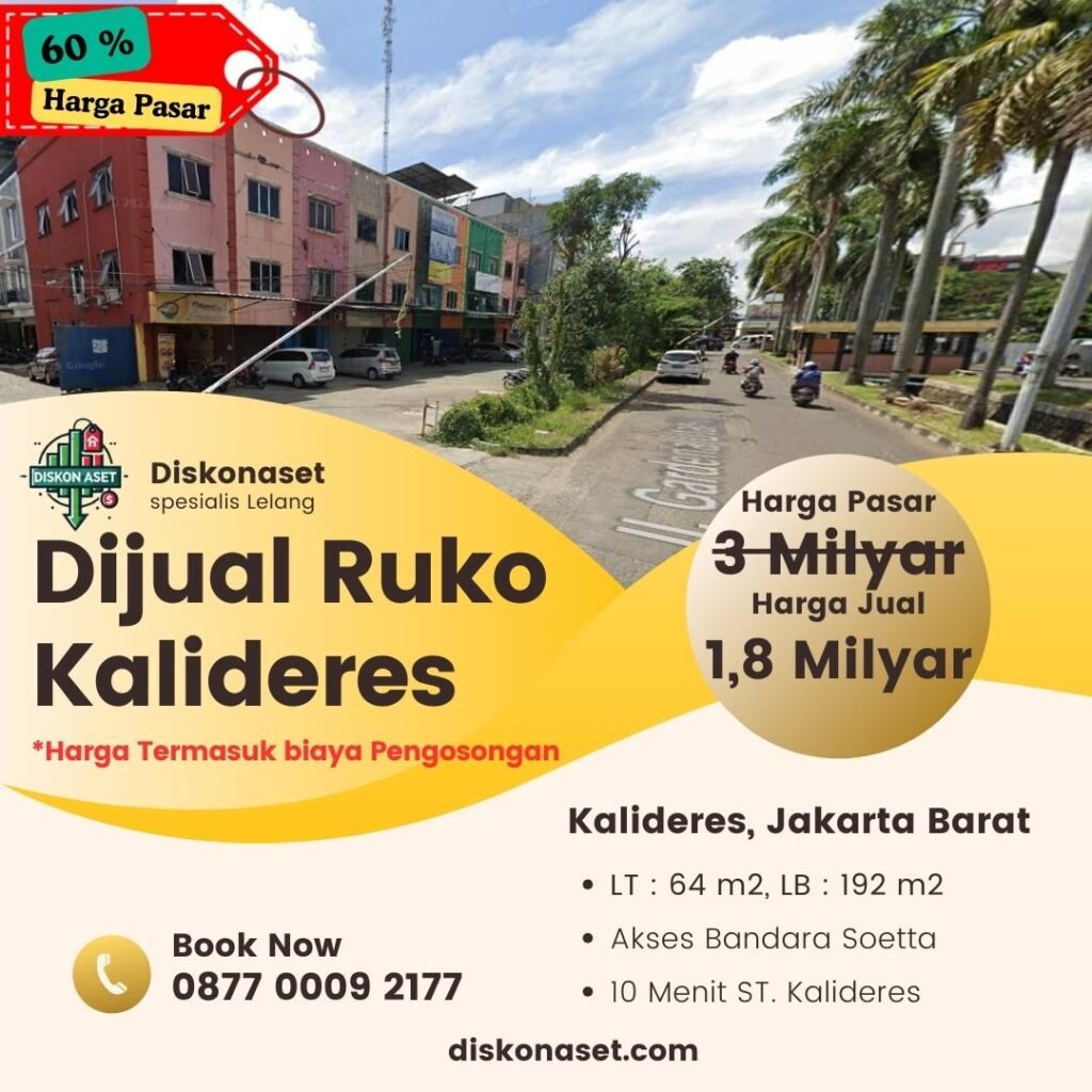 Dijual Ruko Jakarta Barat Kalideres