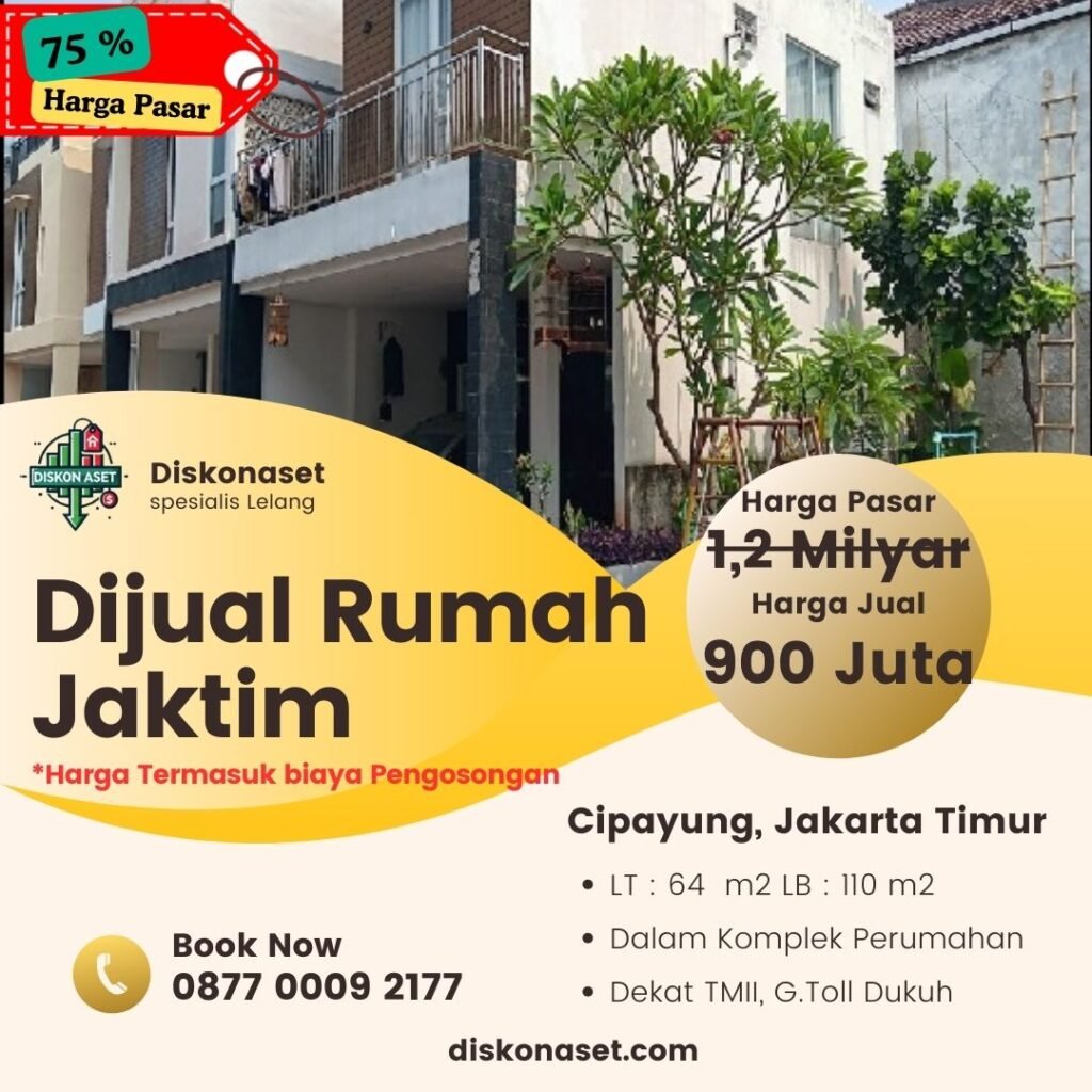 Dijual Rumah Jakarta Timir Cipayung