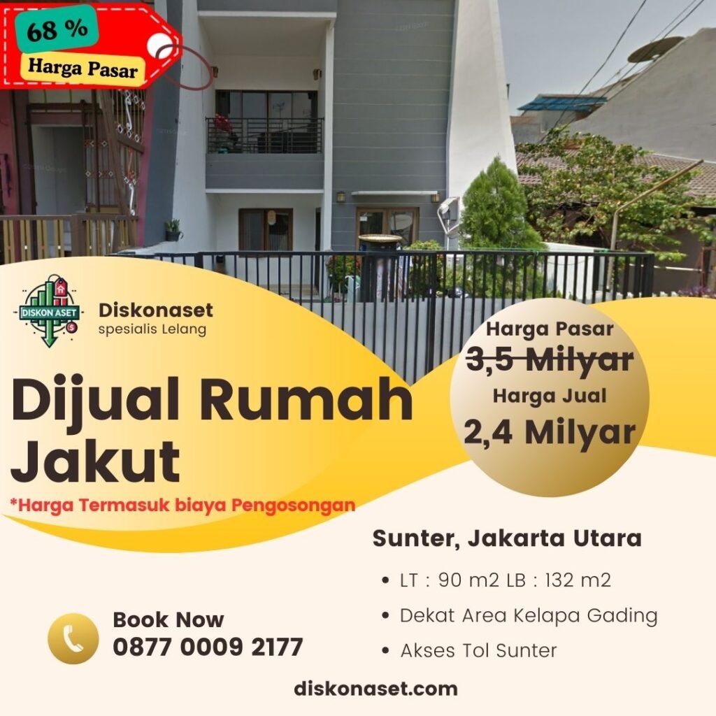 Dijual Rumah Sunter Kelapa Gading Jakarta Utara