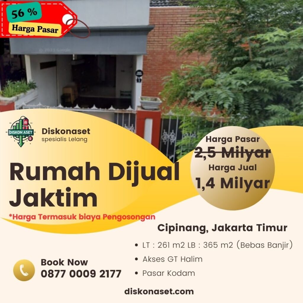 Rumah Dijual Cipinang Melayu Jakarta Timur