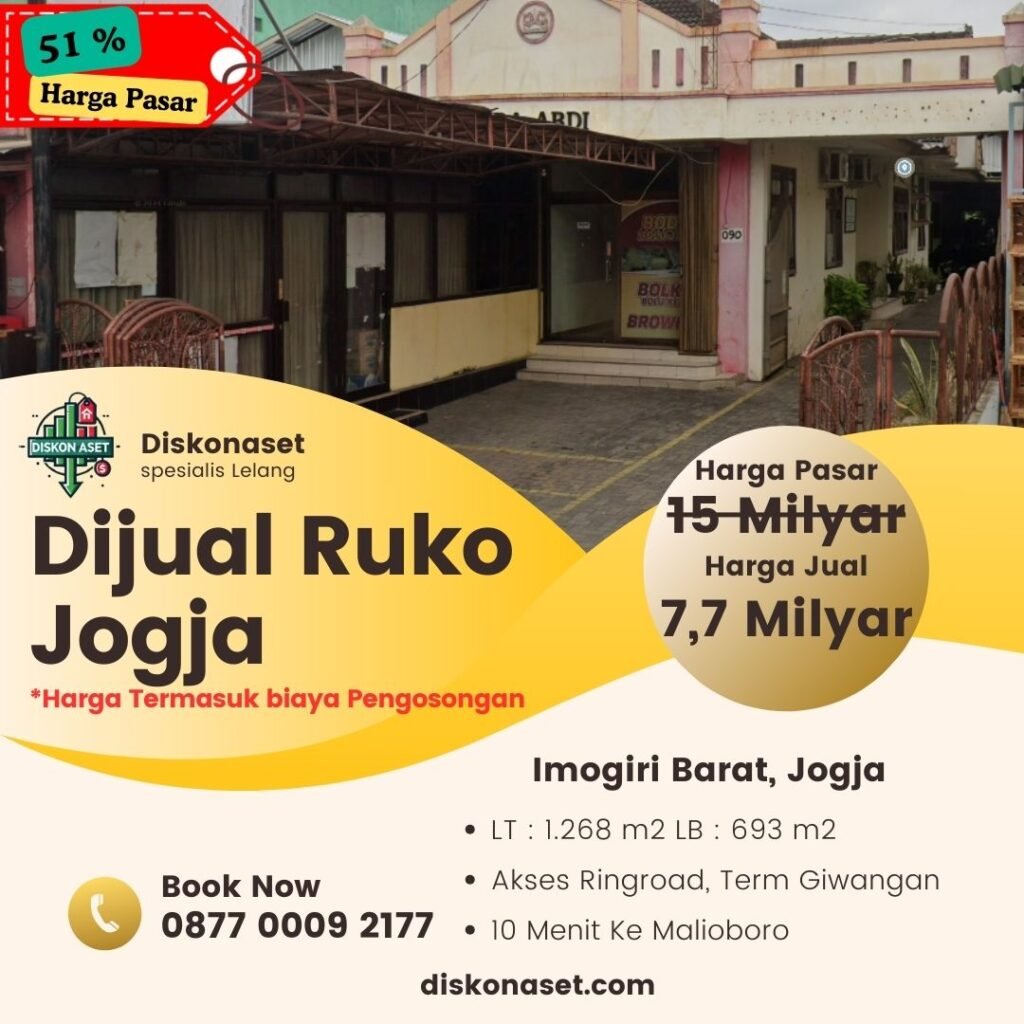Jual ruko di Jogja Imogiri Barat 7,7 M