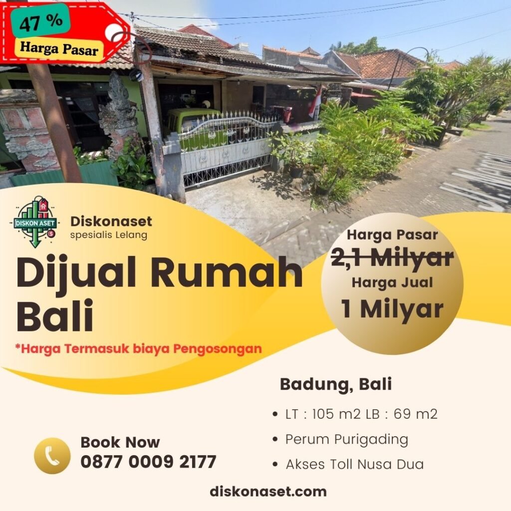 Jual rumah di Bali Badung 1 M