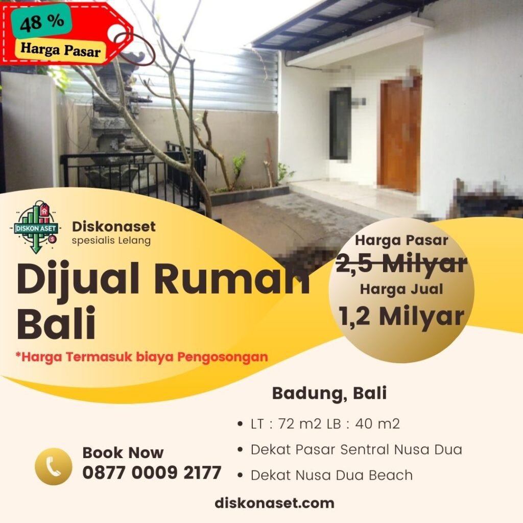 Jual rumah di Bali Badung 1,2 M