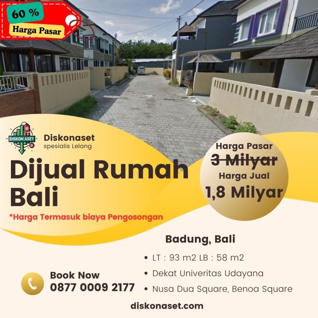 Jual rumah di Bali Badung 1,8 M