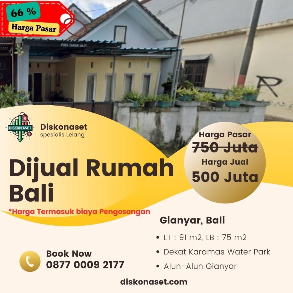 Jual rumah di Bali Gianyar 500 Juta
