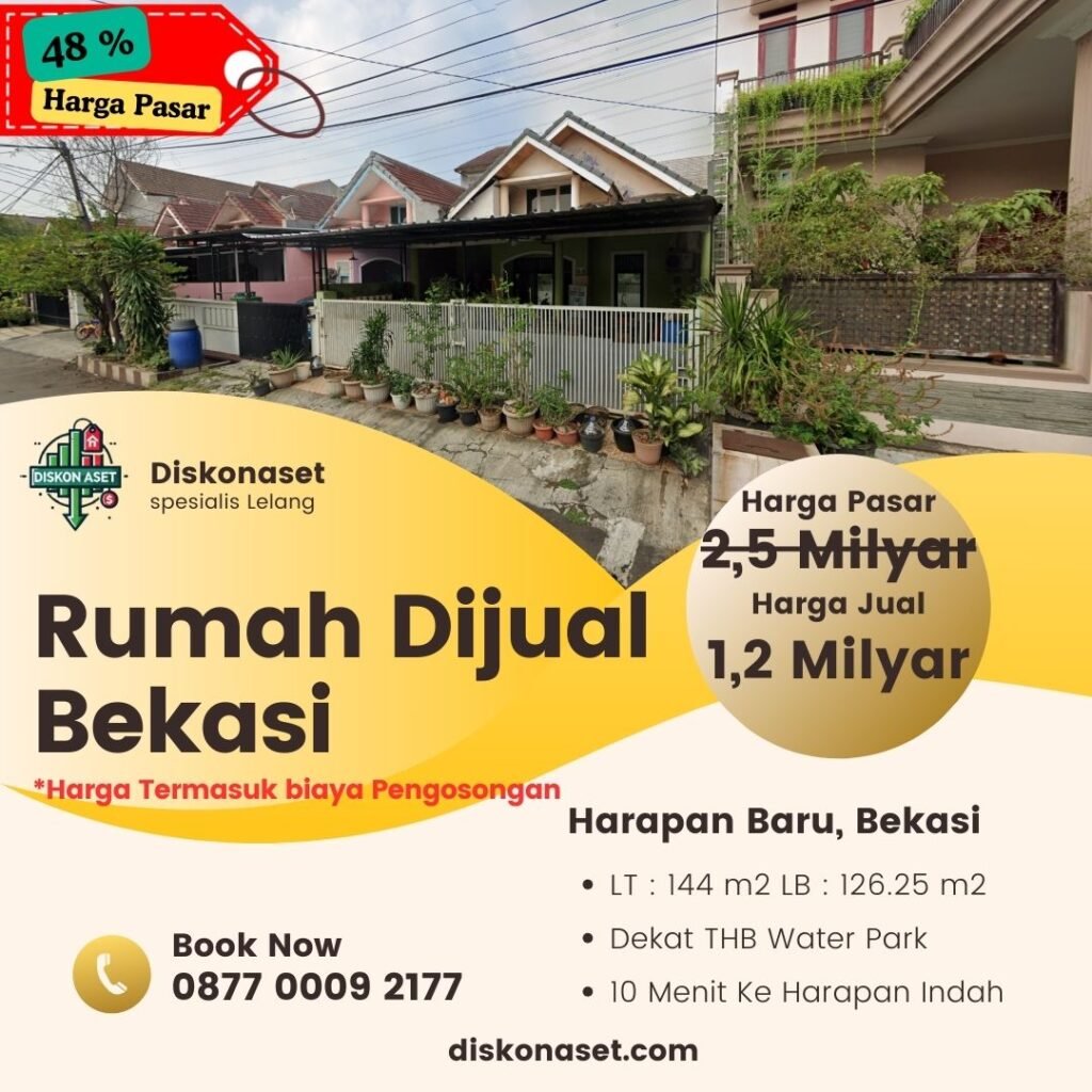 Jual rumah di Bekasi Harapan Baru 1,2 M