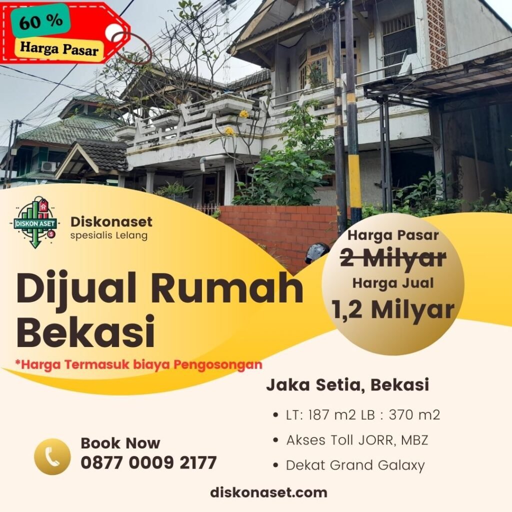 Jual rumah di Bekasi Jaka Setia 1,2 M M