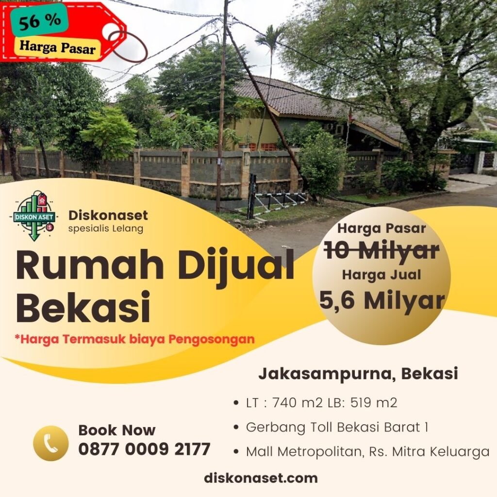 Jual rumah di Bekasi Jakasampurna 5,6 M