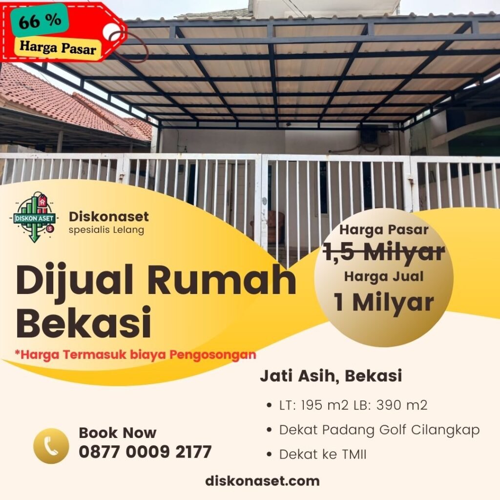 Jual rumah di Bekasi Jatiasih 1 M