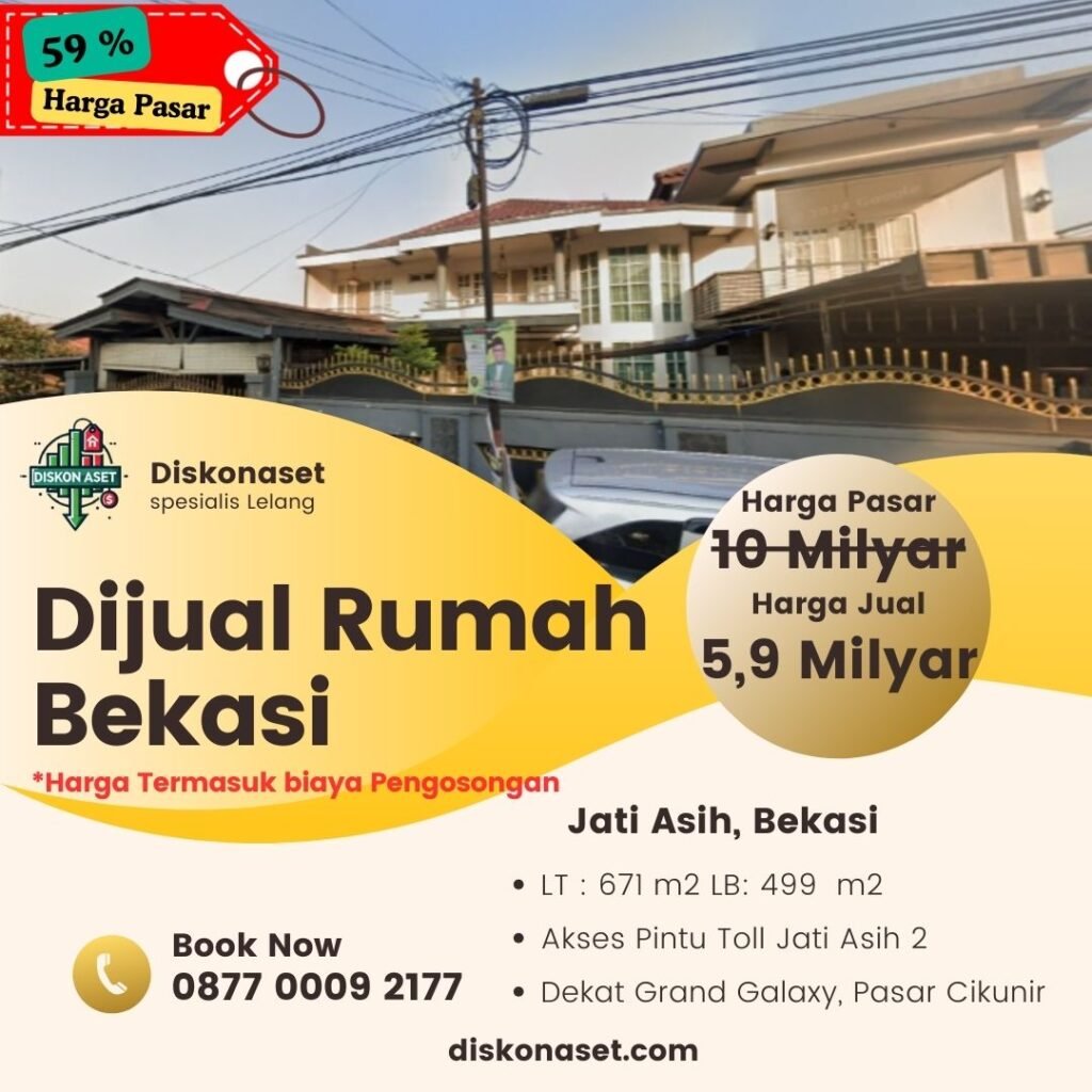 Jual rumah di Bekasi Jatiasih 5,9 M