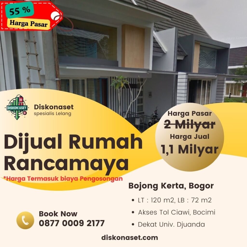 Jual rumah di Bogor Cimanggu 1,1 M