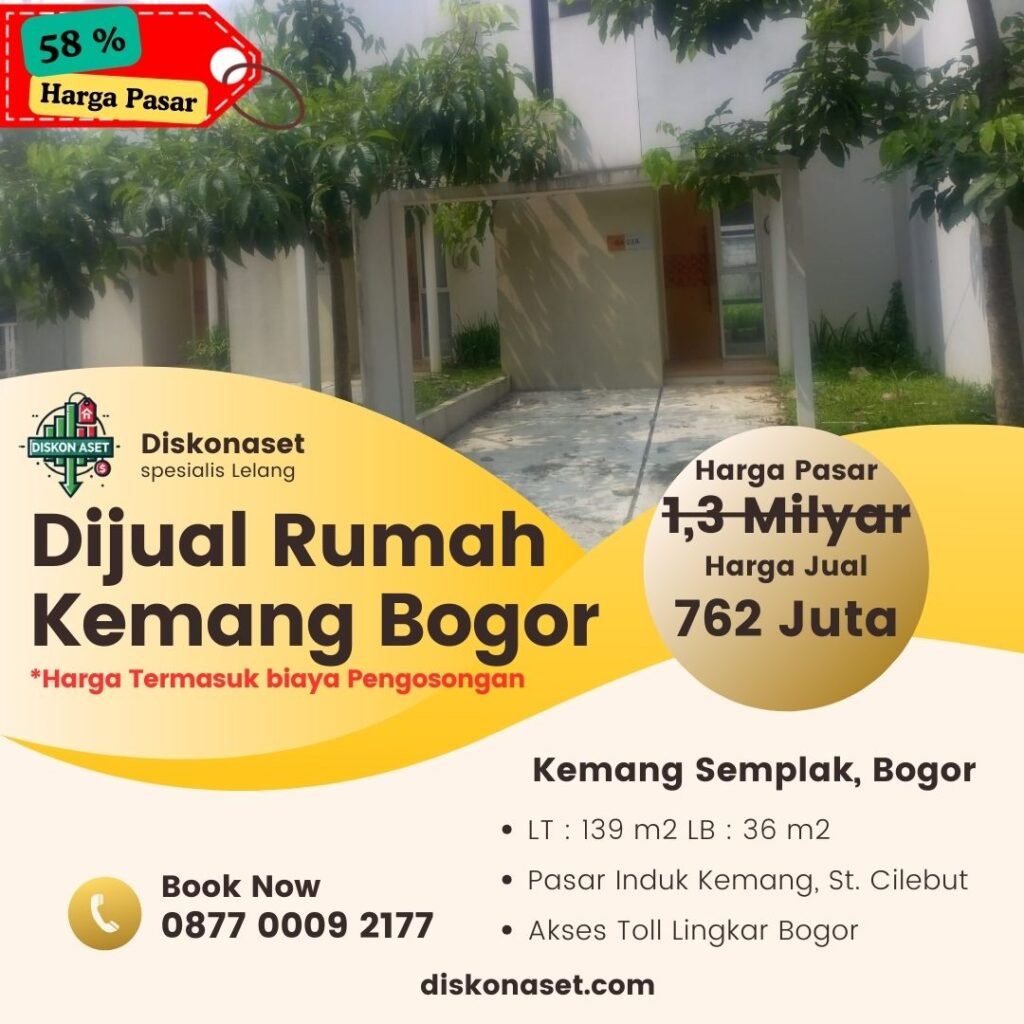 Jual rumah di Bogor Kemang 762 Juta