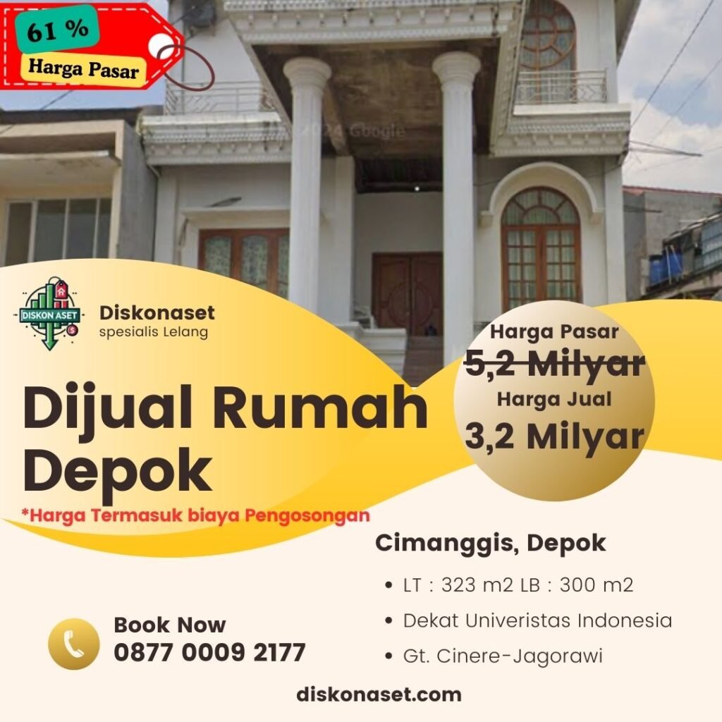 Jual rumah di Depok Cimanggis 3,2 M