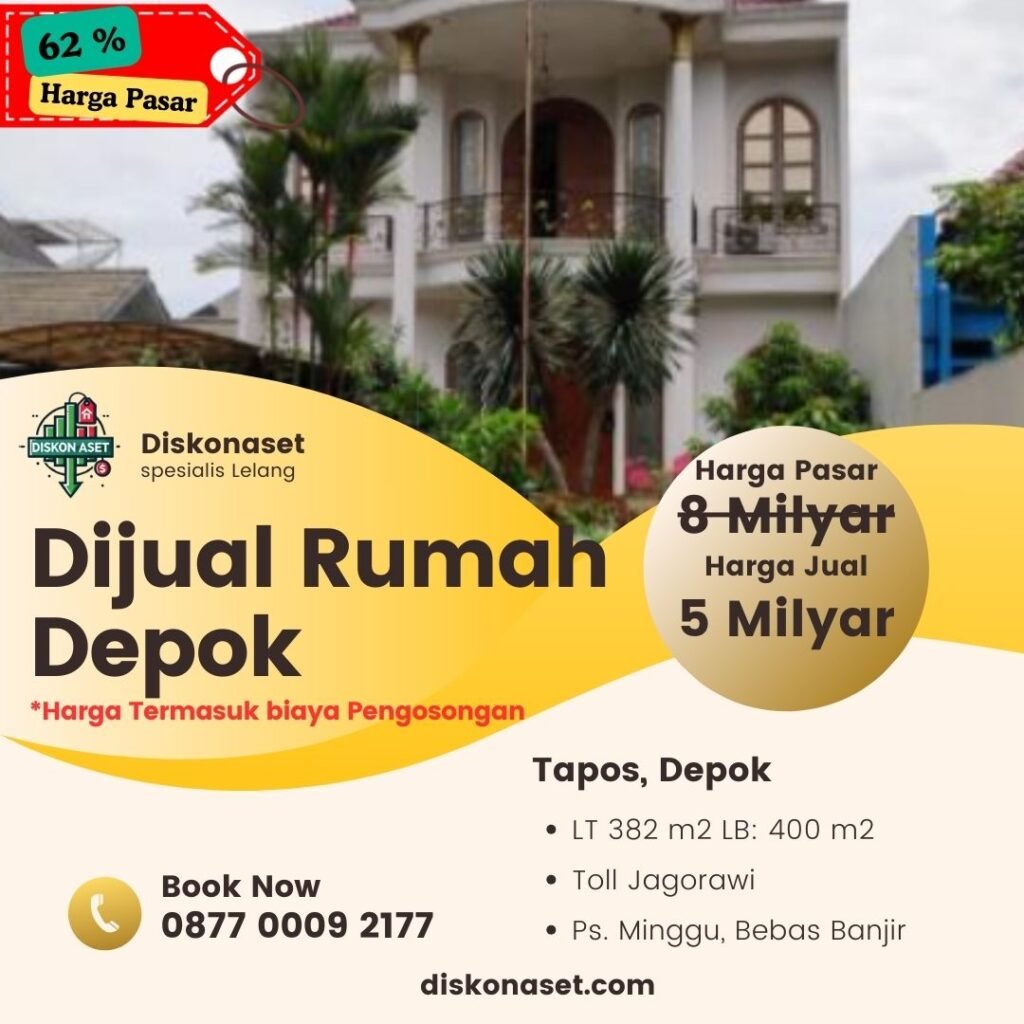 Jual rumah di Depok Tapos 5 M