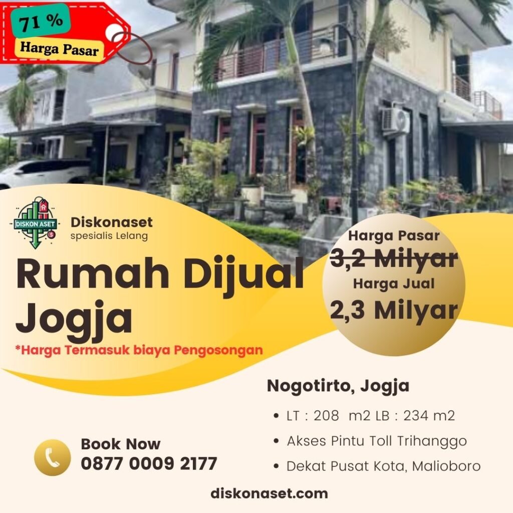 Jual rumah di Jogja Nogotirto 2,3 M