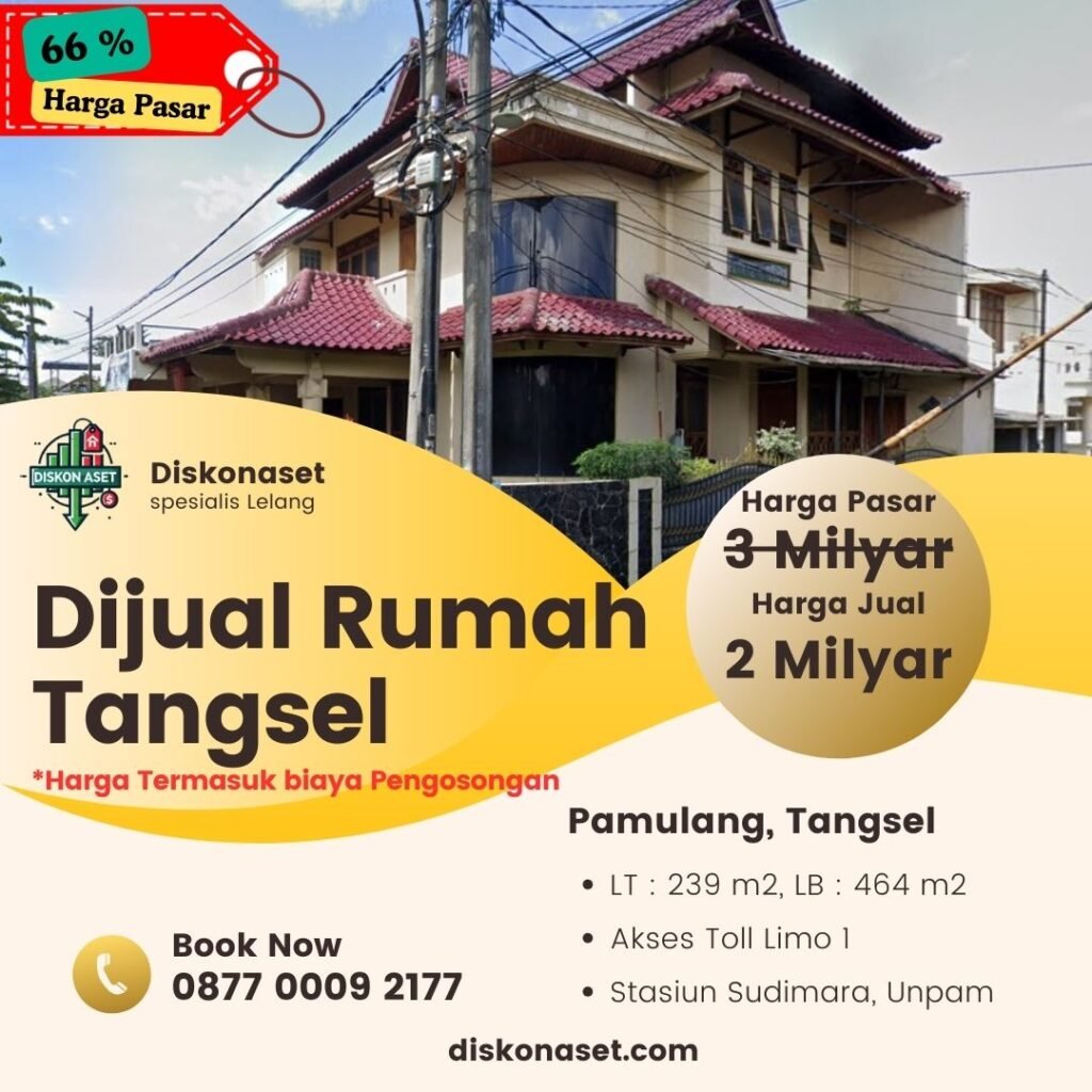 Jual rumah di Tangerang Pamulang 2 M