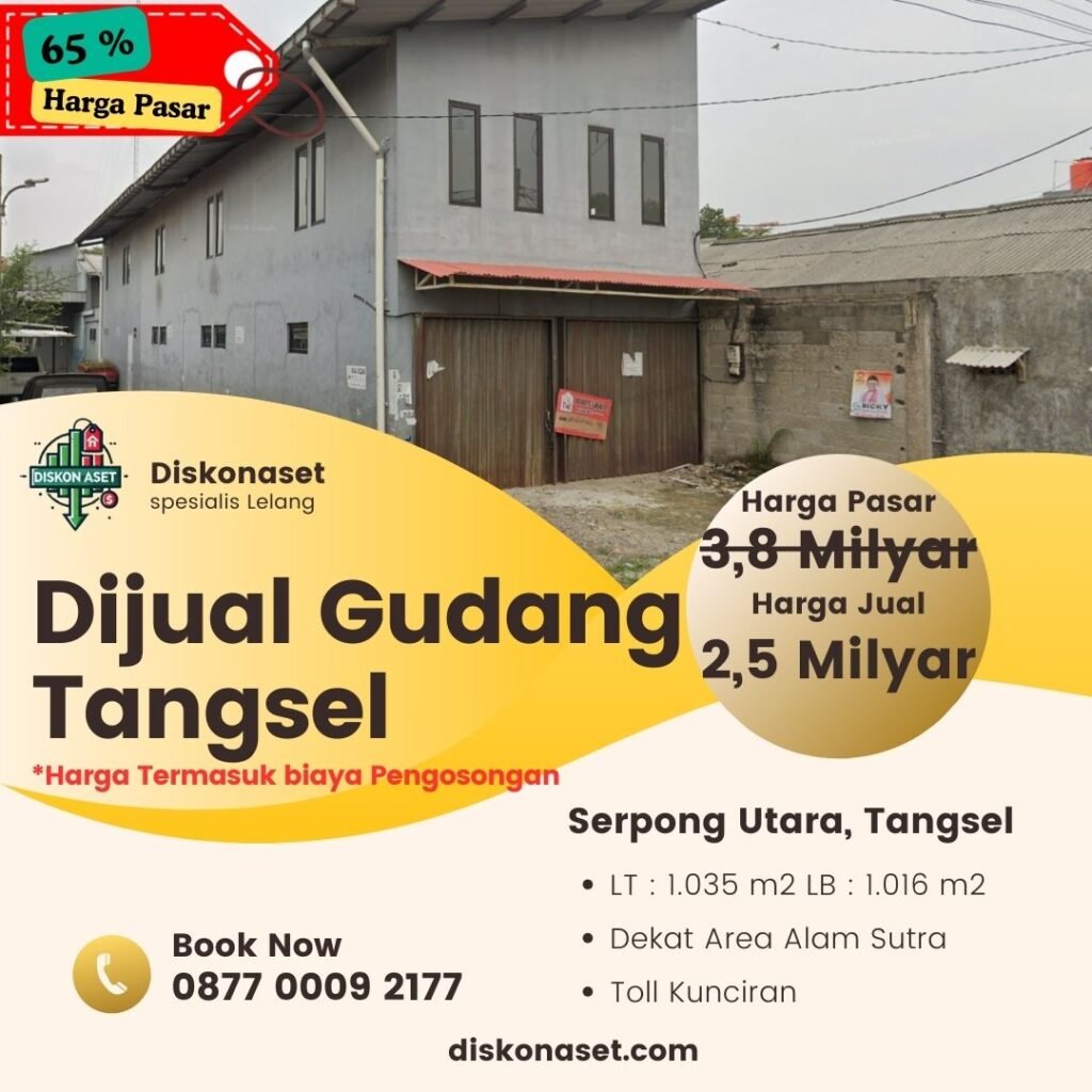 jual Gudang di Tangerang Serpong 2,5 M