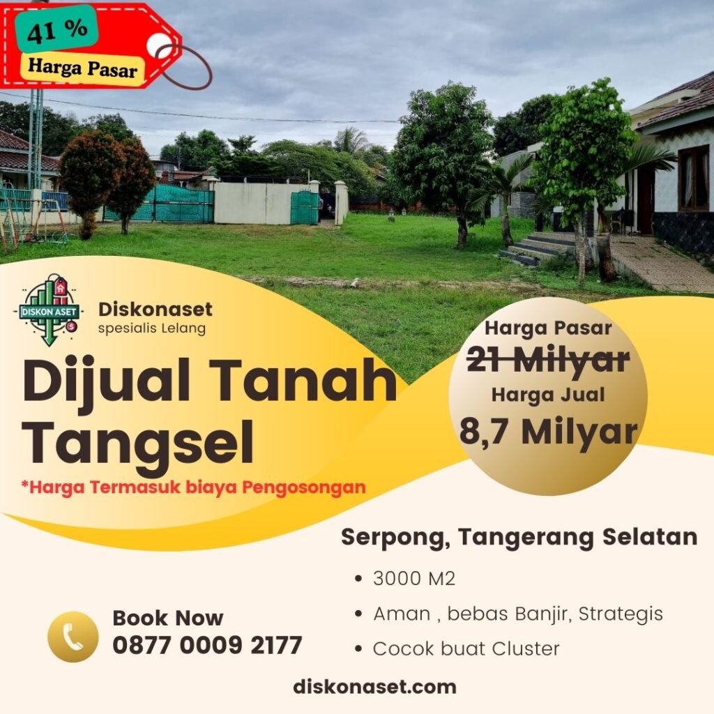 jual Tanah di Tangerang Serpong 8,7 M