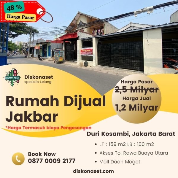 Dijual Rumah Duri Kosambi Jakarta Barat