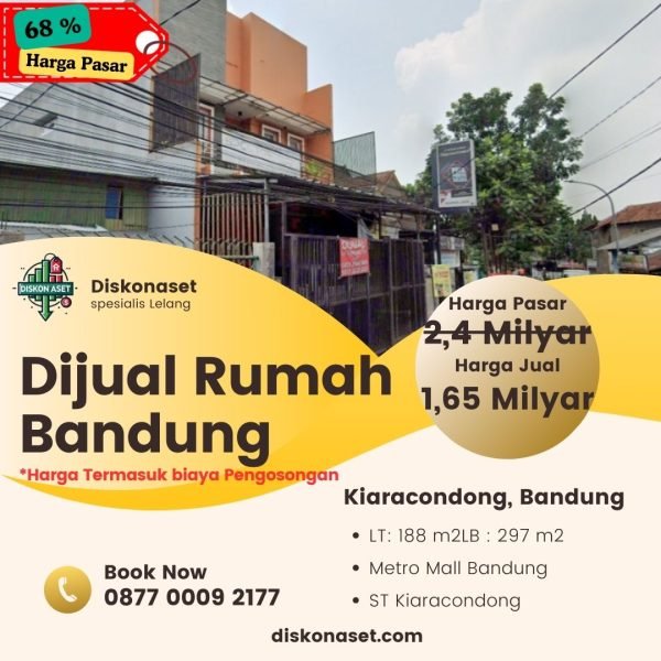 Jual rumah di Bandung Kiaracondong 1,65 M