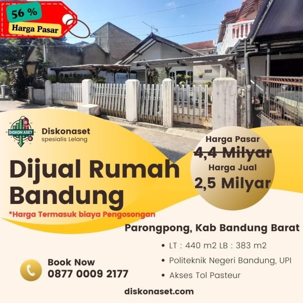 Jual rumah di Bandung Parongpong 2,5 M