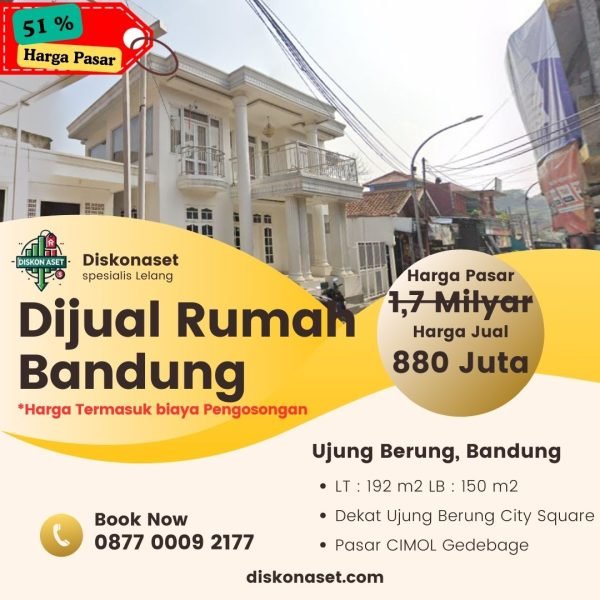 Jual rumah di Bandung Ujung Berung 880 Juta