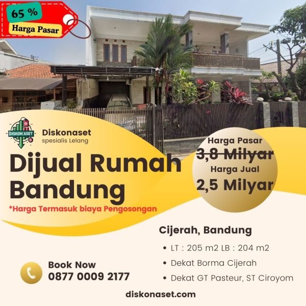 Jual rumah di Bandung cijerah 2,5 M
