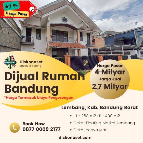Jual rumah di BandungLembang 2,7 M